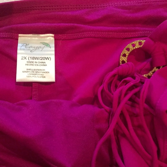 ♦️SALE♦️Playa 2pc Swim suit Berry/paisley Sz 2x - Picture 5 of 6